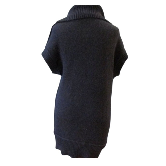 VINCE Alpaca Women Wool Cashmere Blend Cowl Neck Short Sleeve Sweater Gray L - Picture 9 of 16